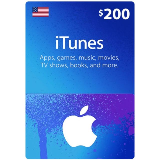 Apple iTunes Gift Card $200 (U.S. Account)