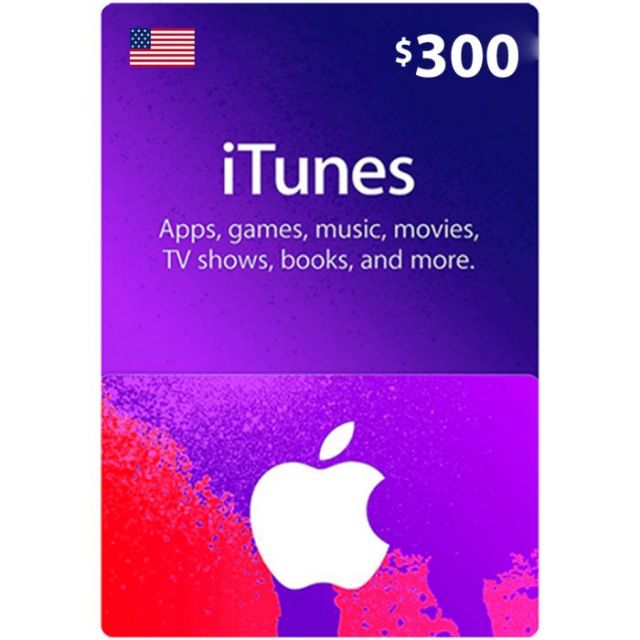 Apple iTunes Gift Card $300 (U.S. Account)